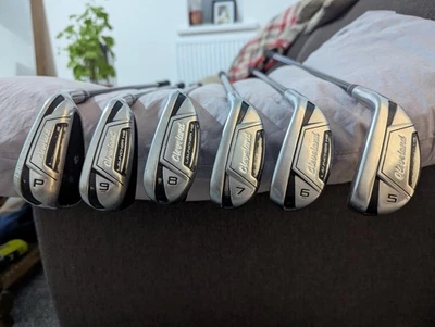 Cleveland Launcher HB Irons 5-PW Reg/Stiff Flex C.Kua 6R 4444 Miyazaki Shafts - Image 1 of 4