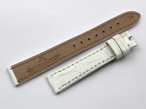 Cinturino Jaeger Le-Coultre Pelle Alligatore Bianco 14/12mm per Fibbia Donna New - Picture 1 of 5