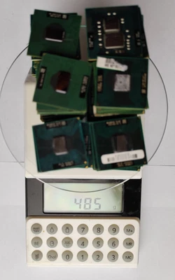 485Gr ( 1 LB ) INTEL PROCESSOR MOVIL Scrap Gold Recovery  RECUPERACIÓN ORO - Immagine 1 di 3