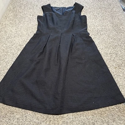 Vestido negro a lunares calce y acampanado Black Label para mujer talla 14 twee clásico Foto 1 de 4