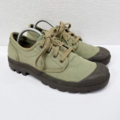 Palladium Pampa Oxford Canvas Shoes Men's Size 9.5 Green Low Sneakers Casual - image 1 of 4