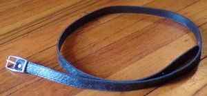 Cinturón vintage de imitación de cuero azul negro y gris talla 7 - Imagen 1 de 7