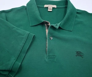 Camisa Polo Burberry Brit Verde Algodón Piqué Calce Ajustado M - Imagen 1 de 3