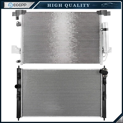 Aluminum Radiator & AC Condenser Cooling Kit For 2014-2017 Mitsubishi Lancer - Image 1 of 4