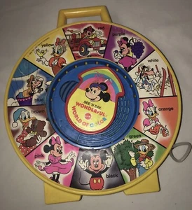 Walt Disney 1988 See N Say Wonderful World of Color Mickey Mouse Mattel Works - Picture 1 of 3