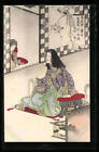 Künstler-AK Geisha im Kimono mit Kette 