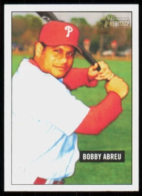 2005 Bowman Heritage Bobby Abreu Philadelphia Phillies #52 - Image 1 of 2