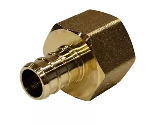 (25) Adattatore NPT femmina 1/2" PEX X 1/2" raccordo a crimpare ottone senza piombo - Foto 1 di 3