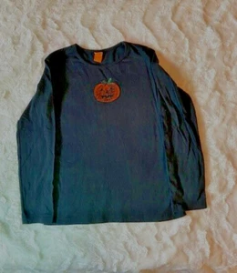CIRCO Black Halloween Long-Sleeve Shirt Sequin Pumpkin Girls Size L 10/12 - Picture 1 of 9