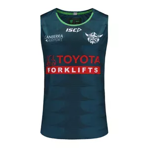 NRL 2025 Training Singlet - Canberra Raiders - Jungle/Green - Adult - Mens - Picture 1 of 5