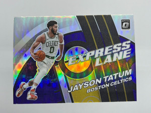 2021-22 Donruss Optic Jayson Tatum Express Lane Purple Prizm #23