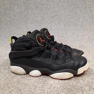 Nike Air Jordan 6 Rings His Airness Black Shoe GS Youth 7Y Women 8.5 323419-063 - Picture 1 of 11