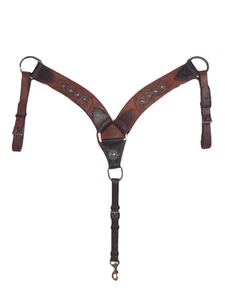 HR Saddlery Western cuello de pecho 3 1/2" Longhorn Conchos - Imagen 1 de 1