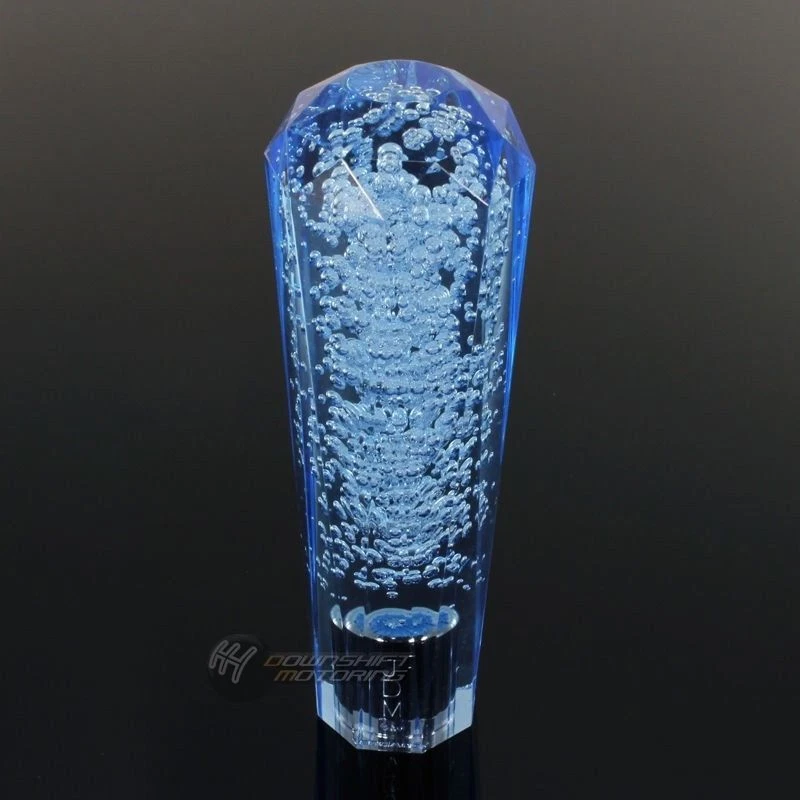 Perilla de cambio manual de burbujas de cristal diamante JDM VIP 150 mm AZUL para Acura Dodge Foto 1 de 4