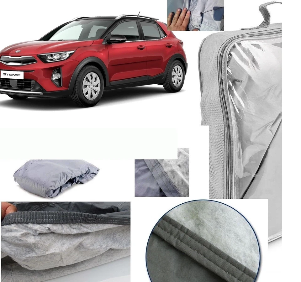 TELO COPRIAUTO TELATO FELPATO PER KIA STONIC 2017 IMPERMEABILE ANTIGRANDINE - Immagine 1 di 4