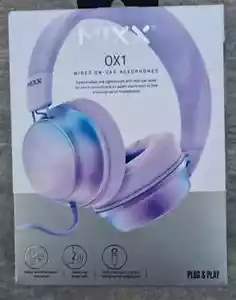 HEADPHONES MIXX OX1 Over Ear Headphones - Purple/Mermaid - NEW BOXED - Picture 1 of 4