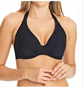 FREYA Remix Size 32 I Black Padded Halter Bikini Swim Underwire Top - Picture 1 of 17