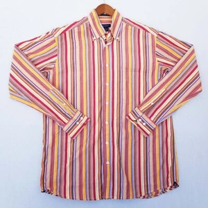 Gant Urban Fit 80s two Layer striped mens shirt long sleeve Button Down Cotton M - Foto 1 di 9