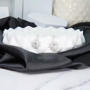 Premium Star Radiance 925 Sterling Silver Post Fine Fashion Jewelry Earrings - Picture 1 of 4