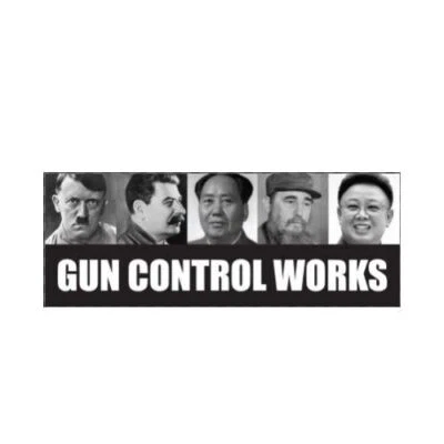 POPART Gun Control Works Funny 2a Trendy political republican Sticker Decal