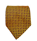 Charvet Tie Silk Yellow Blue Geometric Neck Tie France Men's 58LX3.5W