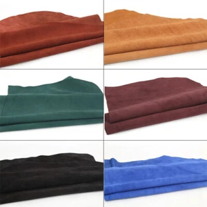 20*30cm Solid Faux Suede Leather Fabric Double-Sided Cloth for Upholstery Sewing - Picture 1 of 17