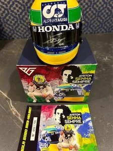 Rare sold out signed 1:2 scale helmet Pierre Gasley Imola 2020 Ayrton Senna - Picture 1 of 5