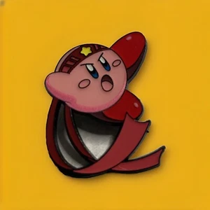 Kicking Kirby - Hot Topic - Enamel Pin Rare Collectible Anime Video Game Pink - Picture 1 of 3