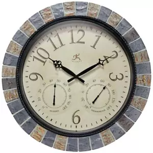Infinity Instruments Home 18"W Glass Plastic Quartz Analog Round Multi-Colored - Picture 1 of 5