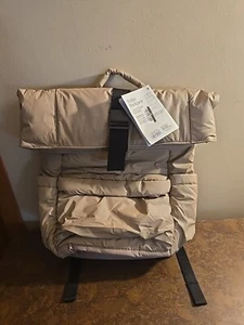 New Open Story 16" Puffer Backpack with Roll-Top - Tan 15" Laptop Sleeve - Bild 1 von 3