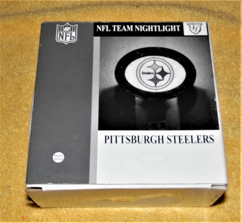 NFL Pittsburgh Steelers Hand Painted Stained Art Glass Night Light Football Cover