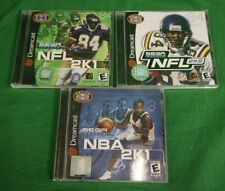 Sega Dreamcast Sega NFL 2K1 2K2 & NBA 2K1 Lot Of 3 Games