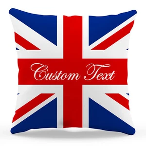 Personalised Union Jack Cushion Patriotic Home Accessory Gift For VE Day - Picture 1 of 7