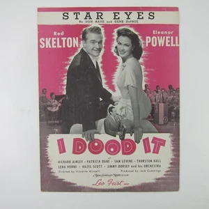 Sheet Music Star Eyes I Dood It Film Red Skelton Eleanor Powell Vintage 1943 - Picture 1 of 12