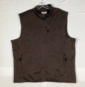 Ocean Coast Vest Sleeveless Jacket Men's XL Brown Pockets Outerwear - Picture 1 of 9