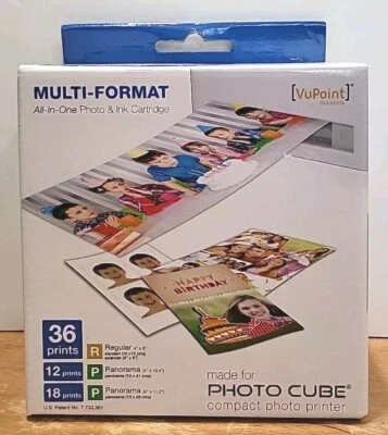 VuPoint Multi-Format All in One Photo & Ink Cartridge Photo Cube -New- - Image 1 of 4