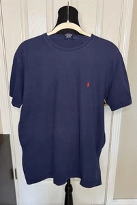 Camiseta Polo Ralph Lauren Para Hombre Calce Clásico Azul Marino Rojo Poni Logo Talla S - Imagen 1 de 3