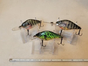 Vintage Natural Ike Fishing Lures Crankbaits Tackle Box Finds Lot of 3 - Picture 1 of 3