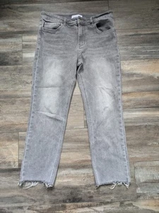 Vervet High Rise Cropped Flare Stretch Jean Women's 31 Light Gray Style T5922 - Picture 1 of 4