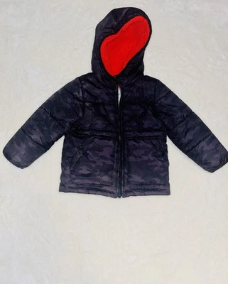Carters Boys Black Camouflage Puffer With Hood - Image 1 of 4