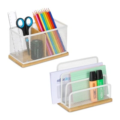Schreibtisch Organizer Set Briefständer Stiftehalter 2-tlg. Büro Organizer Set - Bild 1 von 4