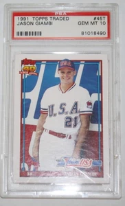 1991 Topps Traded Jason Giambi #45T - PSA 10 GEM MINT - Yanks, As - Picture 1 of 3