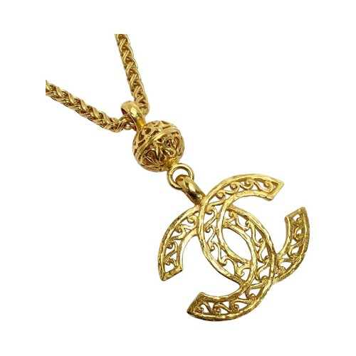 Collana lunga CHANEL Coco Mark oro 95A Gp vintage grado B