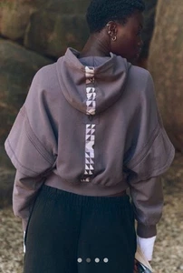 Free People Movement Snow Flow Hoodie Logo Geo Stripe Driftwood Combo S NWT - Picture 1 of 6