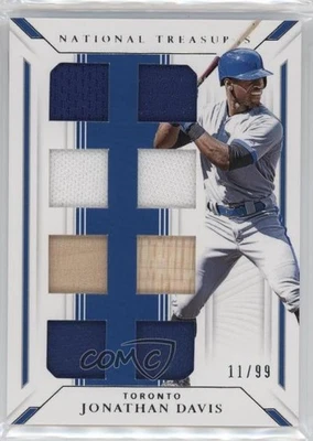 2019 Panini National Treasures Game Gear Material Eights 11/99 Jonathan Davis - Image 1 of 3