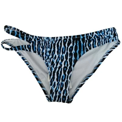 Bikini Jessica Simpson estampado leopardo azul y negro talla pequeña  Foto 1 de 4