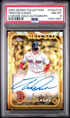 2024 Topps Gilded 🔥TRISTON CASAS🔥 Gold Auto #99/99 PSA 8 🌟 Book End! - Image 1 of 2