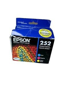 Genuine Epson 252 Ink Cartridges Cyan/Magenta/Yellow **expired** - Picture 1 of 5