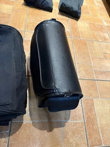 Motorcycle Handlebar Leather Tool, Fork, Luggage Bag Plus A Extra Bonus Bag - Picture 1 of 11