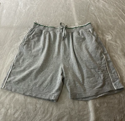 Lacoste Hombres XL Ropa de Dormir Pijama Pantalones Cortos Gris Jaspeado Verde Deletrear Logo Comodidad Foto 1 de 4